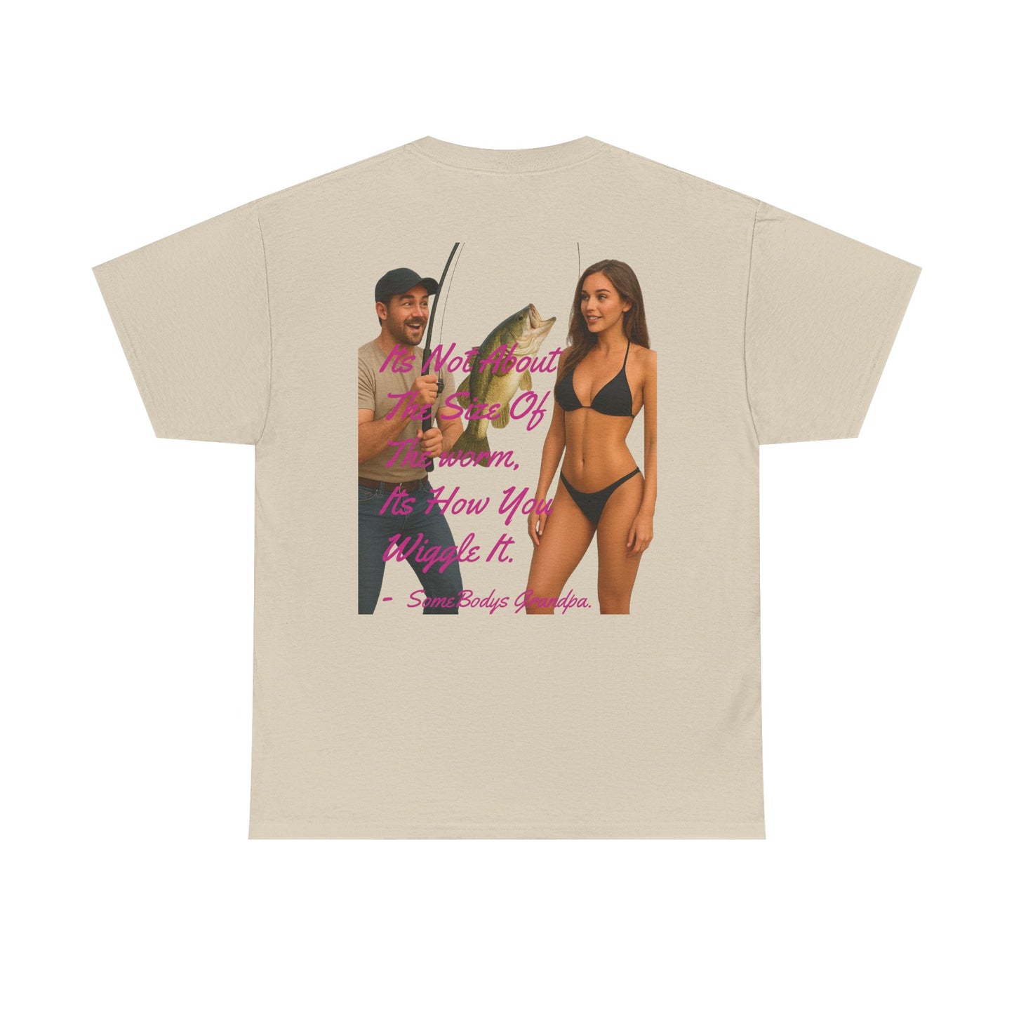 Wiggle that worm boy tee - Its not the size of the worm, its the way you wiggle it tee