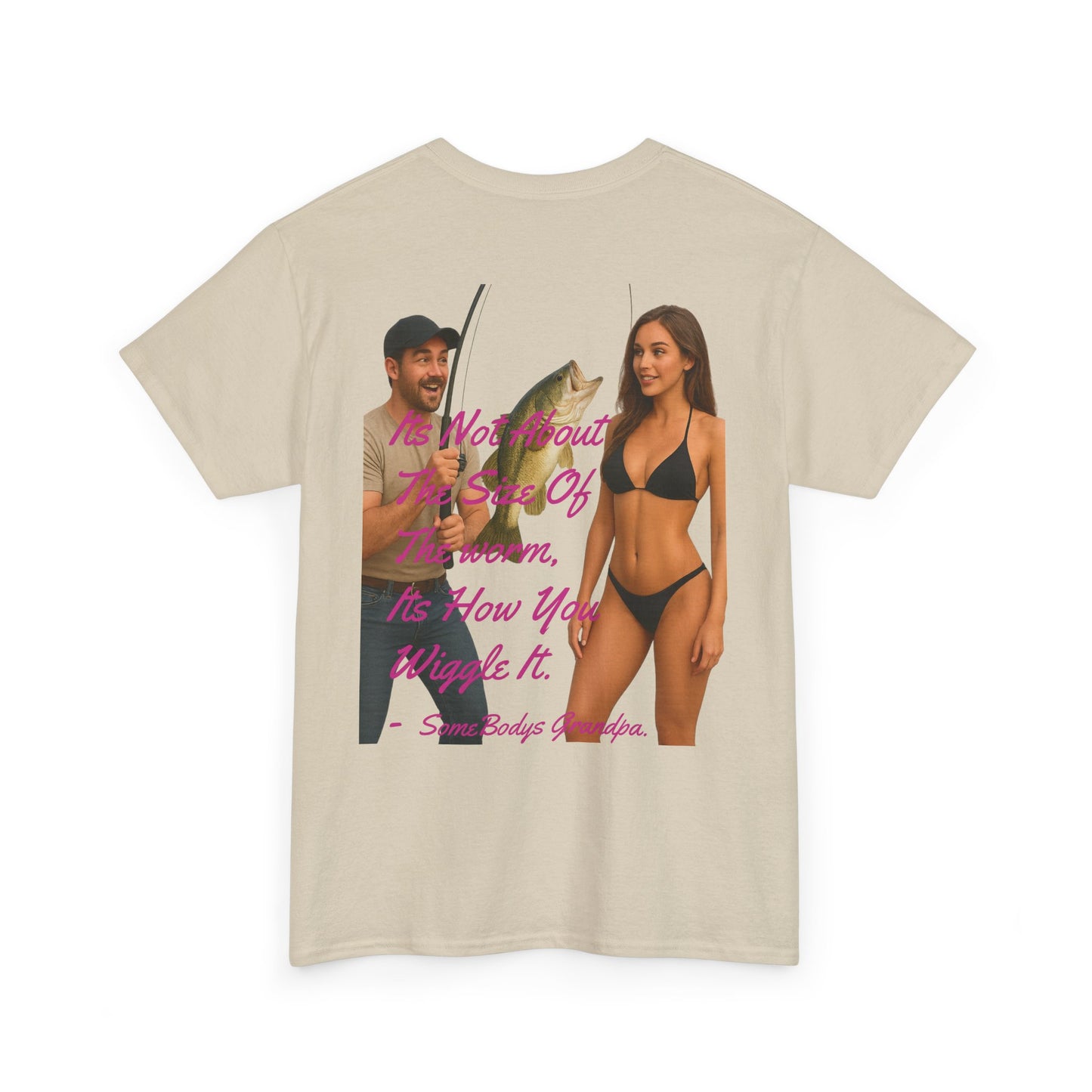 Wiggle that worm boy tee - Its not the size of the worm, its the way you wiggle it tee