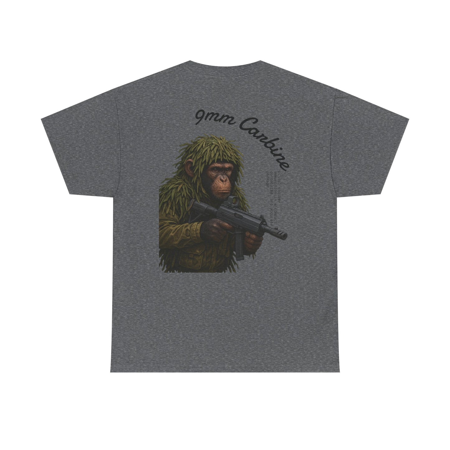 9MM Carbine Monkey Tee / 100% Cotten, Knitted Collar,
