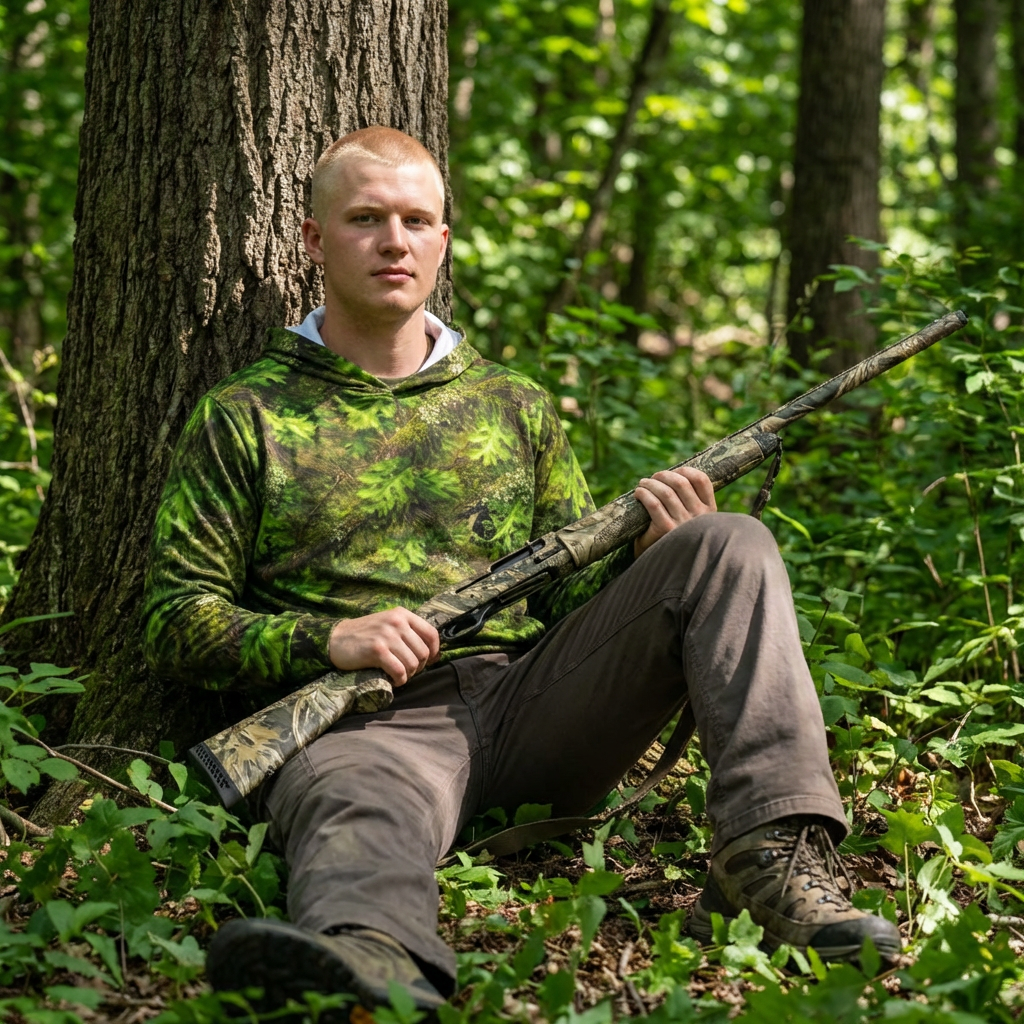 GREEN TREE - moisture wicking breathable hoodie.