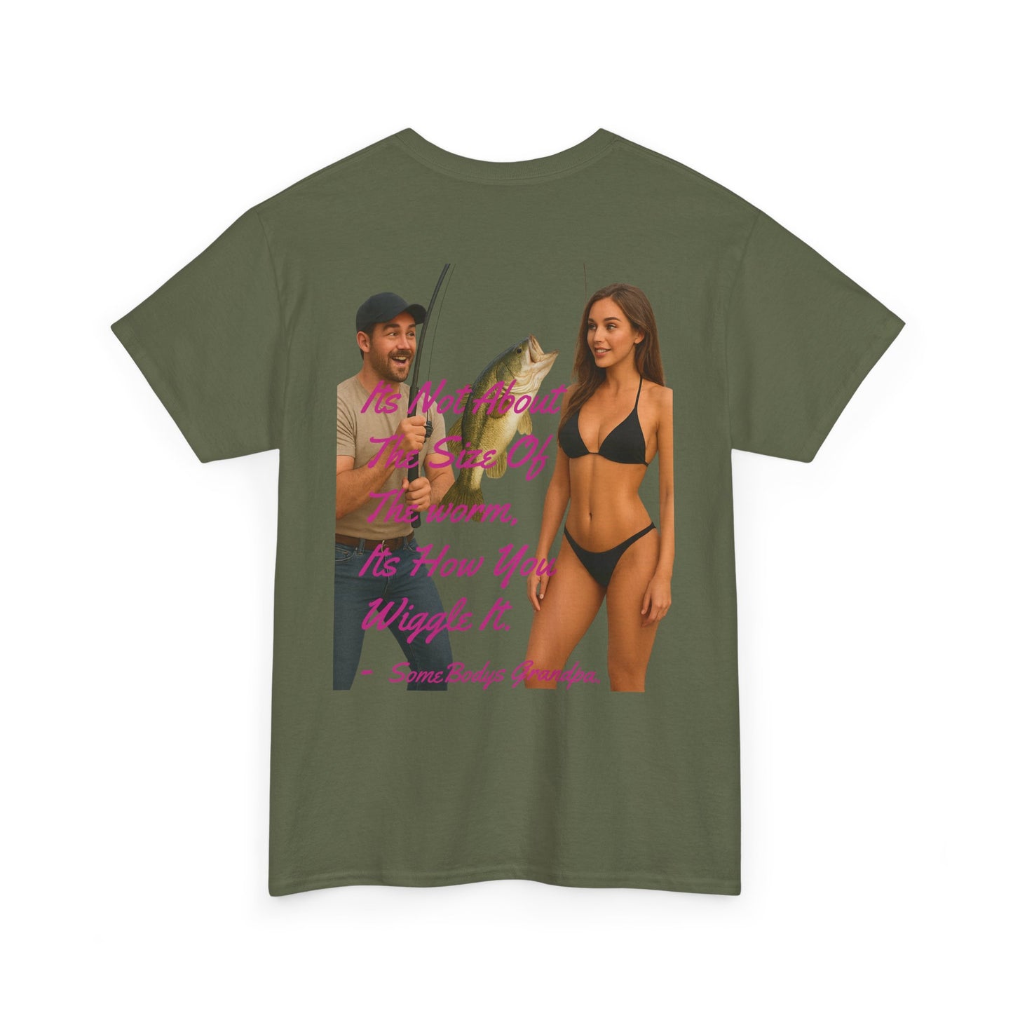 Wiggle that worm boy tee - Its not the size of the worm, its the way you wiggle it tee