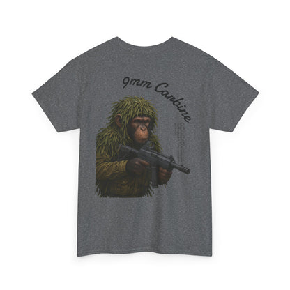 9MM Carbine Monkey Tee / 100% Cotten, Knitted Collar,